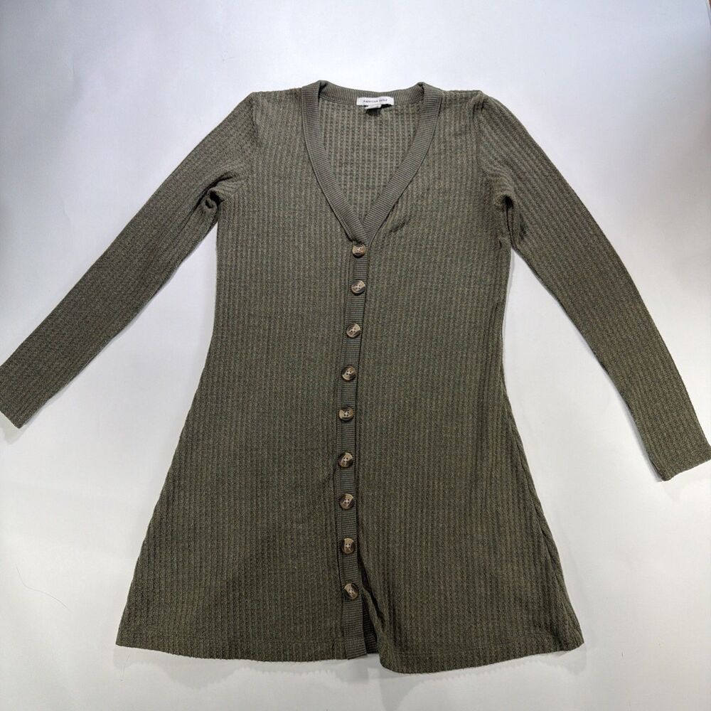 American Eagle Women’s Green Fit And Flair Green Swing Dress Size Petite XS